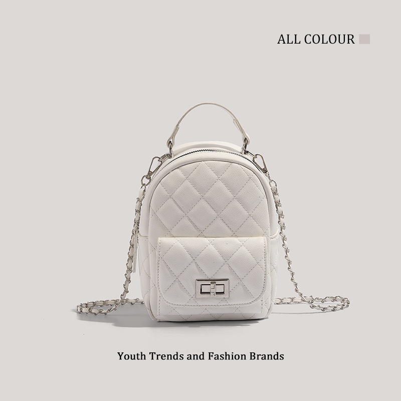 CHARHP&KEJNTOfficial Genuine Small Fragrance Style High Value Chain Small Backpack Women's Fashion Shoulder Crossbody Small Bag