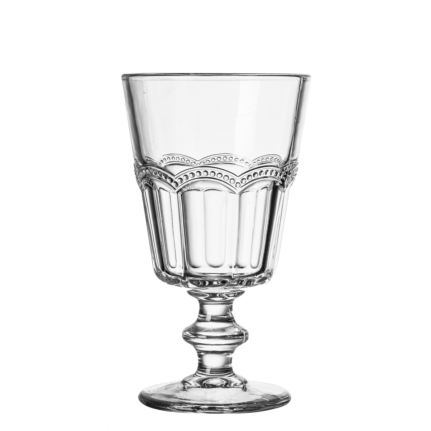 French Lace Embossed Glass Goblet Retro Wine Glass Edge Red Wine Glass Beverage Cup Homestay Restaurant Cup