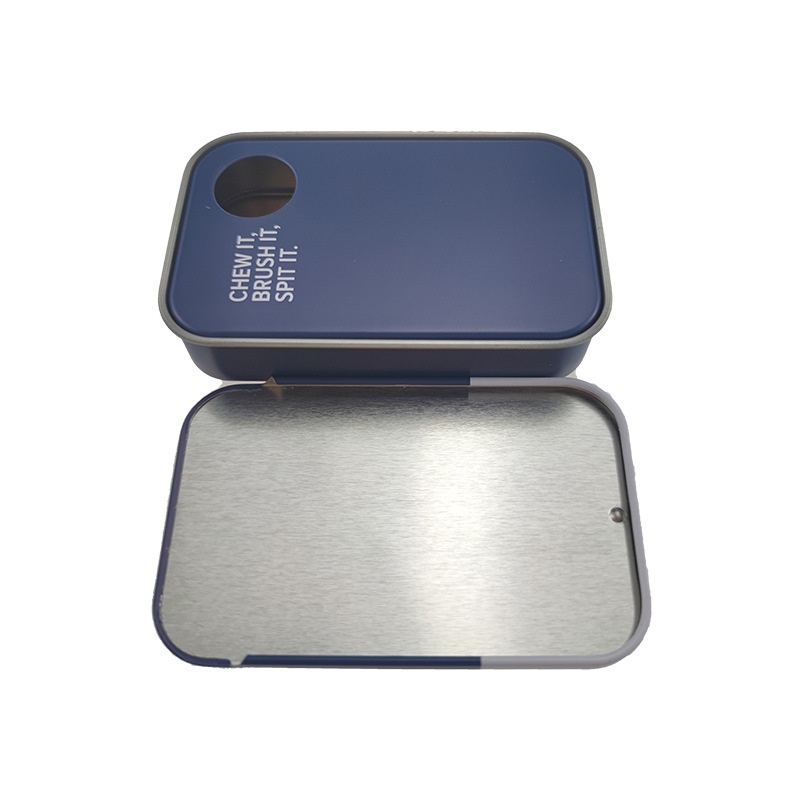 Tinplate Candy Tin Box Push-pull Box Solid Ointment Box Ointment Box Slide Cover Tin Box Chewing Gum Tin Box