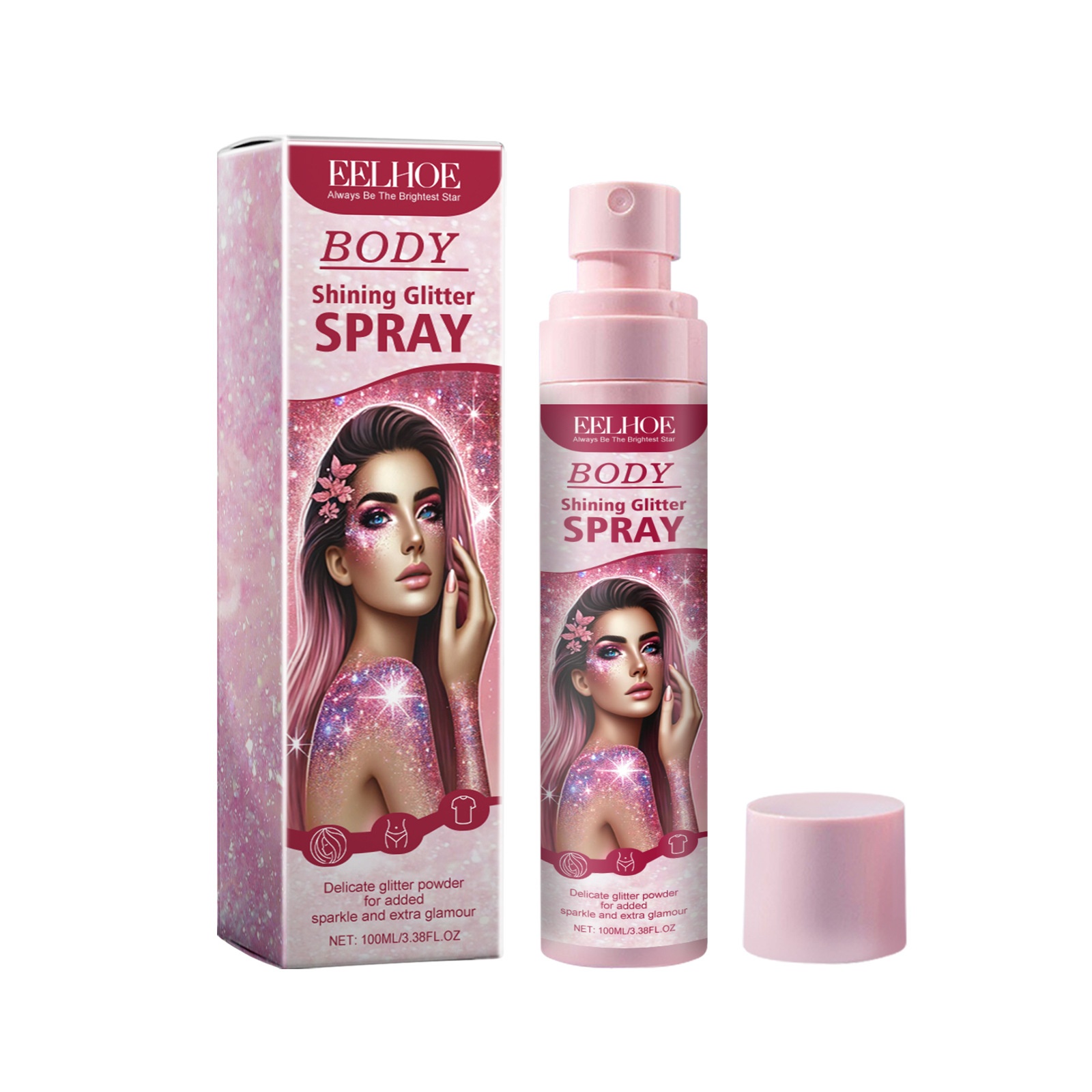 Stage Makeup Glitter Spray Three-dimensional Long-lasting High-gloss Glitter Spray