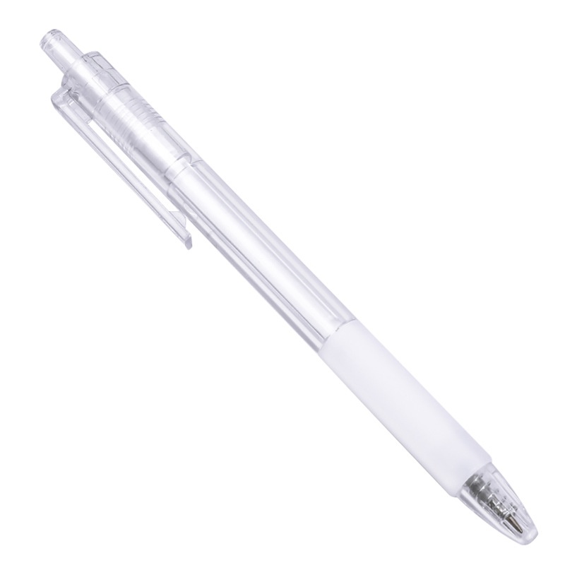 Transparent Push Gel Pen Student Exam Push Water Pen Office Stationery Bullet Black Signature Pen