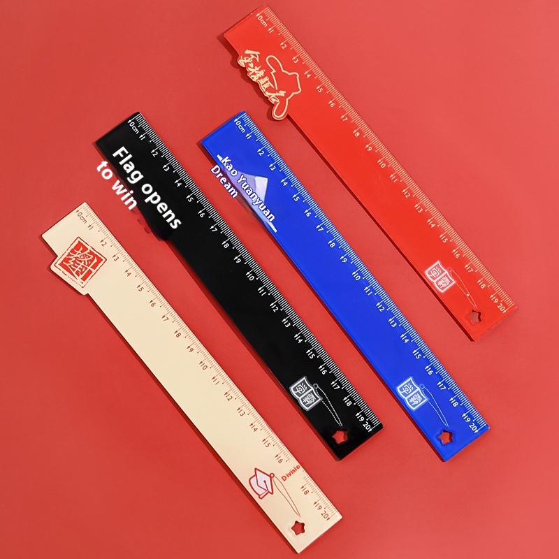 Pirational Text Ruler Student Acrylic Painting Ruler Measuring Tool Marking Ruler School Season Stationery Prize