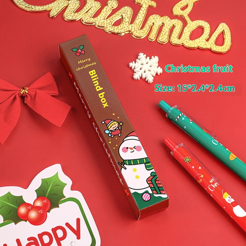 Cartoon Christmas Blind Box Gel Pen Student Christmas Cute Surprise Box Stationery Set Lucky Box Small Gift