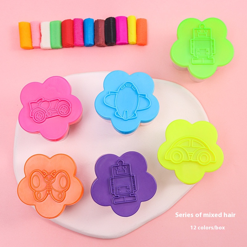 Super Light Clay Children's Educational12 Color Plasticine Primary School Students Handmade DIYColor Clay Plasticine Clay