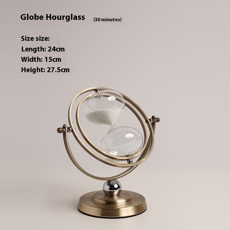 Light Luxury Rotating Hourglass Timer High-end Office Table Home Living Room TVCabinet Bookcase Decoration Ornaments