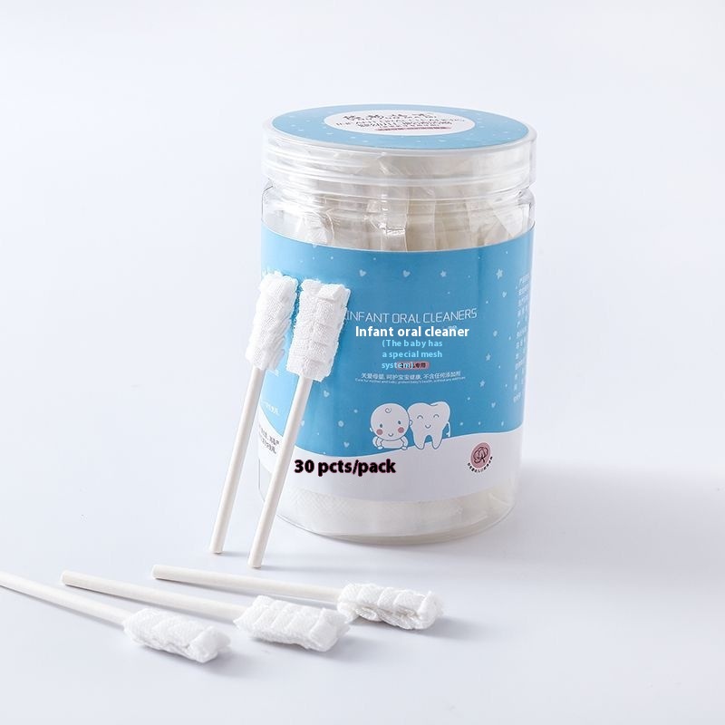 Baby Oral Cleaner Born Gauze Cotton Stick0--1 Year Old Baby Toothbrush Baby Tongue Coating Wash Artifact