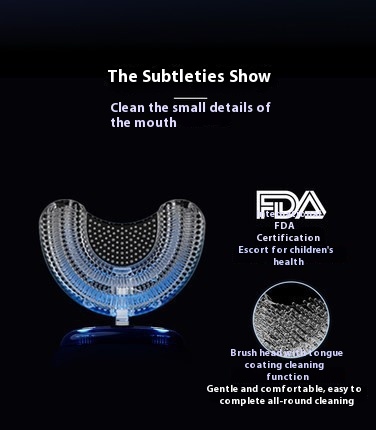 Children's Electric Toothbrush U-shaped Wireless Charging Sonic Oral Scaler Rainbow Starry Sky