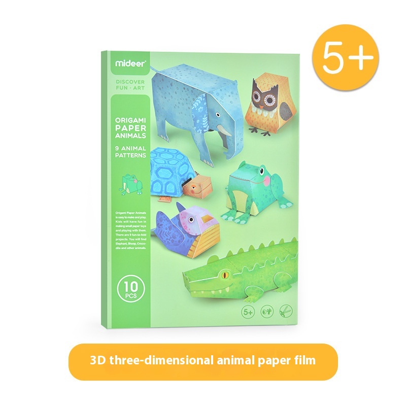 Mideer Milu Children's Origami Book3 DThree-dimensional Handmade DIYProduction Kindergarten Primary School Students Paper-cut Toys