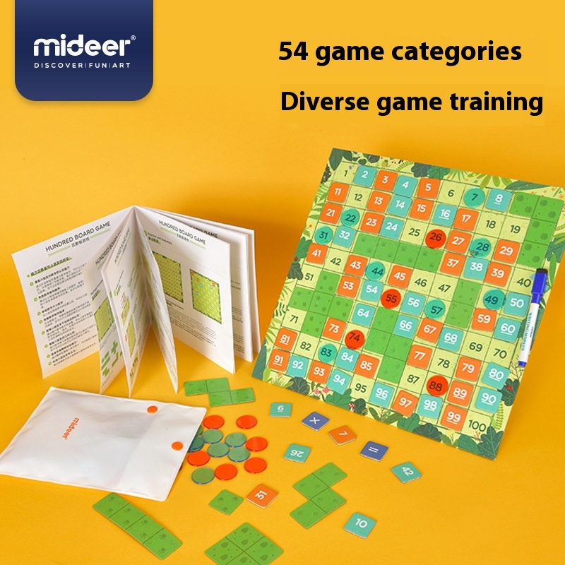 Mideer Milu Montessori Magnetic Hundred Board1 To100 Children's Mathematics Teaching Aids Kindergarten Early Education Educational Toys