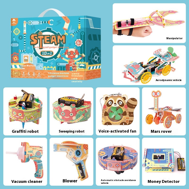 Mr.Toy Technology Small Production Primary School Student Science Experiment Set Robot Children Steam Toy Gift