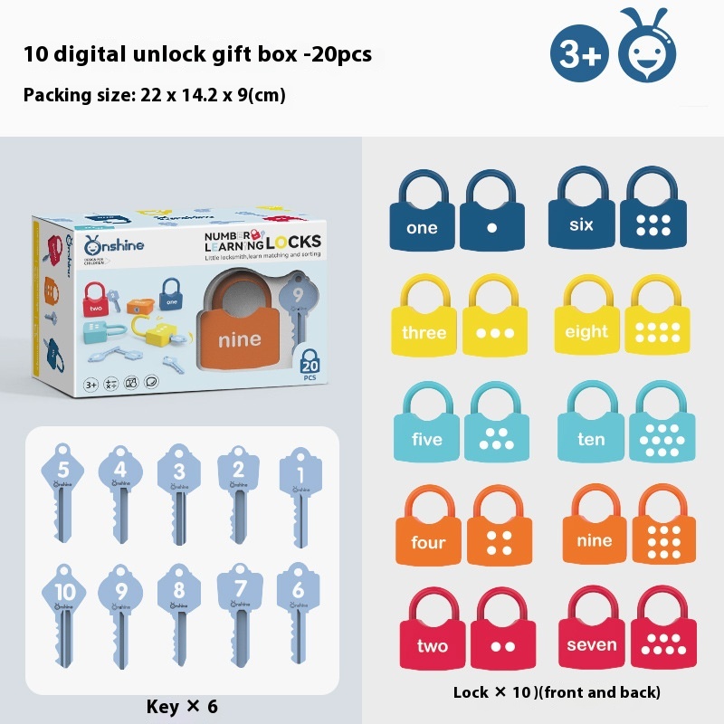 Onshine Children's Montessori Early Childhood Education Center Teaching Aids Numbers And Letters Unlocking Montessori3-6 Years Old Educational Toys