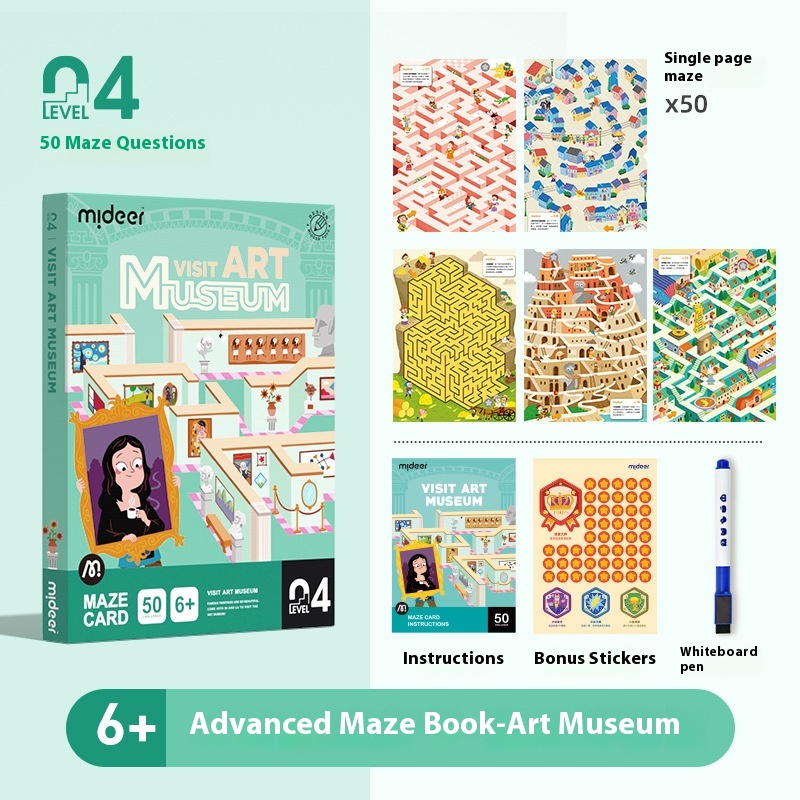 Mideer Mi Lu Maze Training Book Toys Children's Educational Concentration Breakthrough Logical Thinking Board Game3-6 Years Old