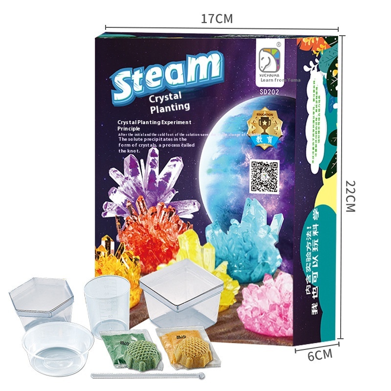 Xueyouma Children's Fun Science Experiments Handmade DIYSelf-growing Crystal Growth Chemical Planting Crystal Toys