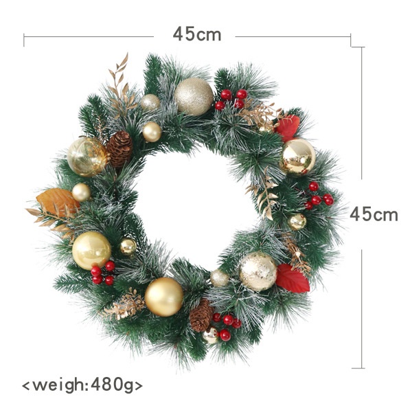 Christmas Decoration Wreath:Festive Window Hanging Ornament And Garden Door Garland
