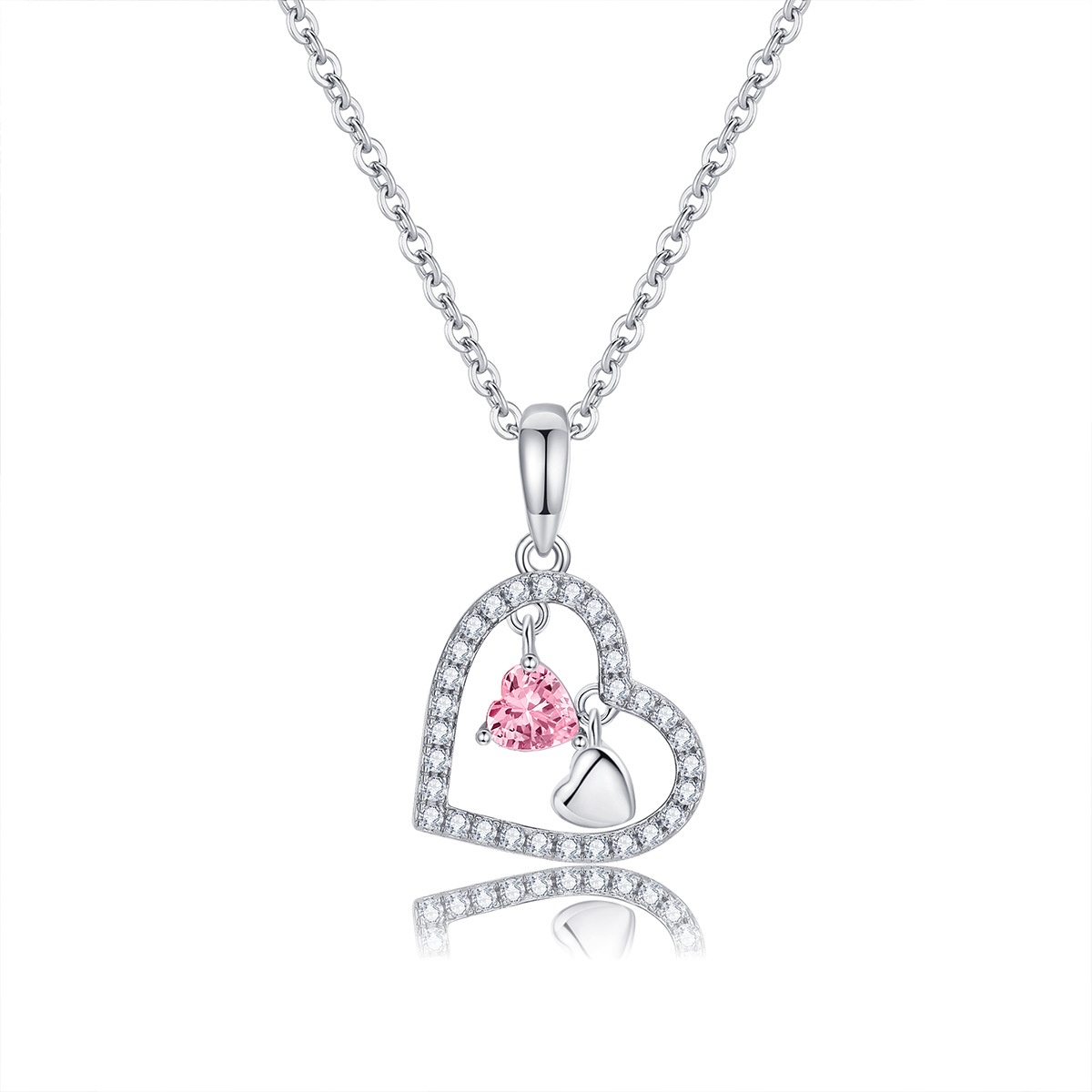 Ferris Wheel Original Love Zircon Necklace Female All-match High-end S925 Sterling Silver Niche Clavicle Jewelry