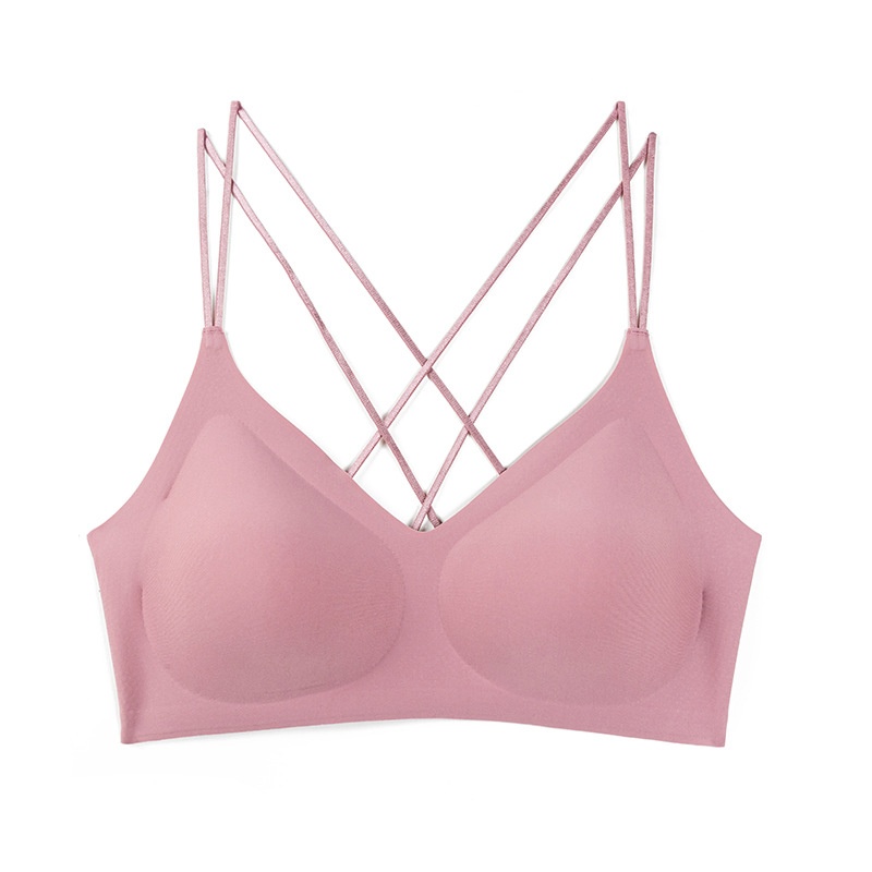 Loveoubra Smooth Invisible Back Hook Beautiful Back Bra Summer Thin Seamless No Steel Ring Cloud Underwear Women