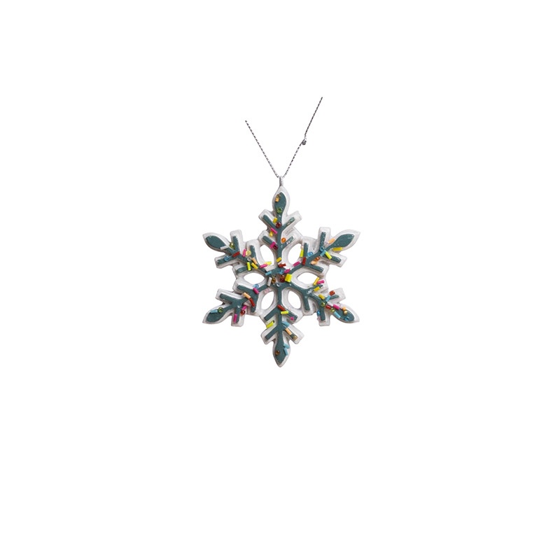 Christmas Resin Pendant Snowflake Donut Christmas Tree Pendant Christmas Gift Pendant Holiday Decorations