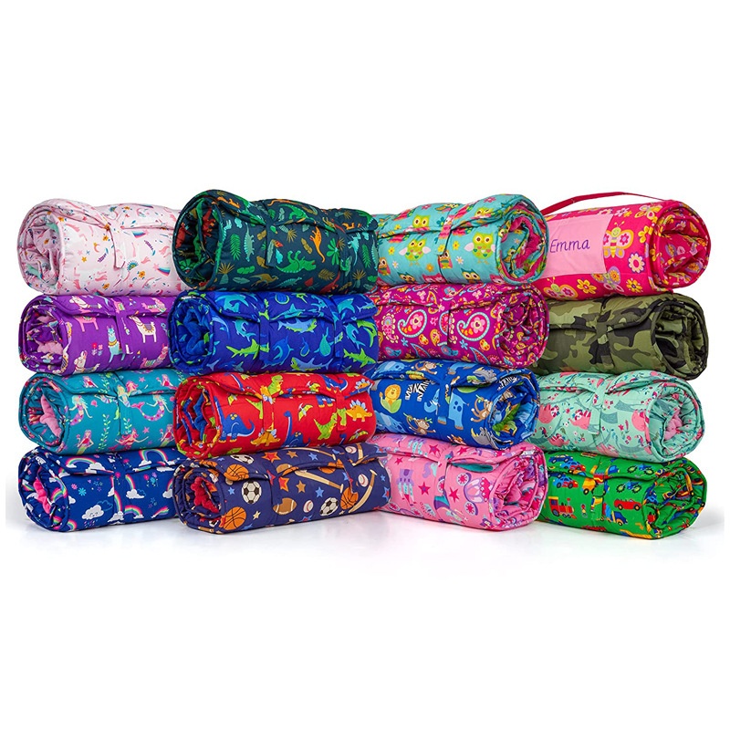 Children's Warm Sleeping Bag Kindergarten Printed Thickened PPCotton Cartoon Warm Kick-proof Foldable