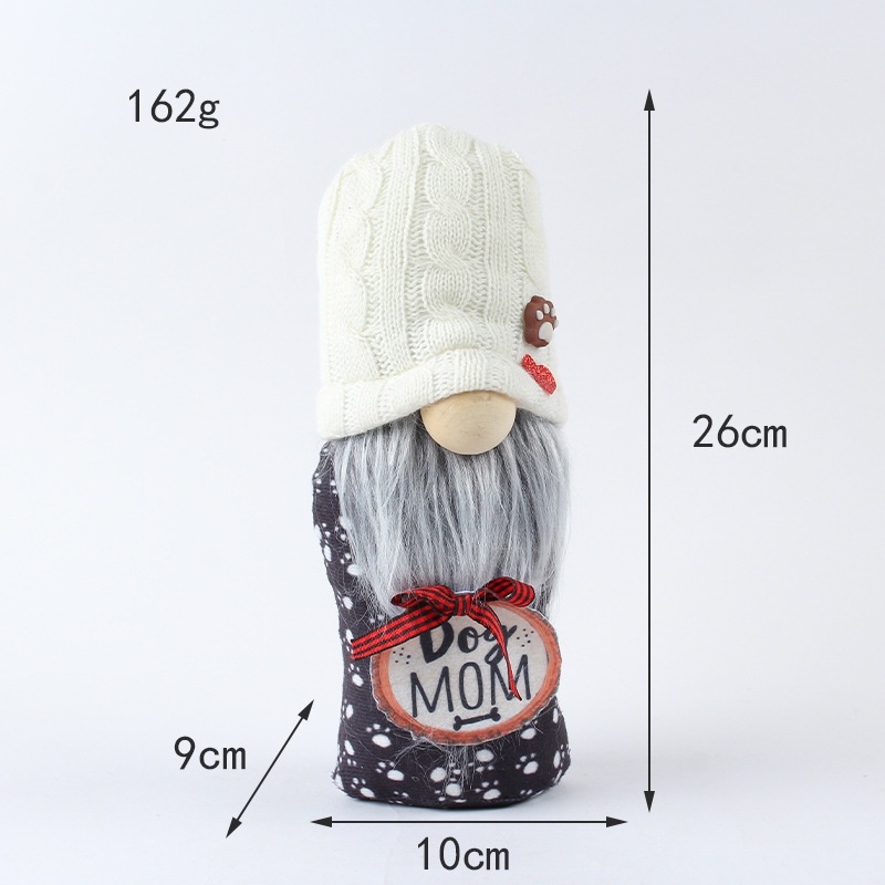 Hong Kong Love Faceless Old Man Doll Decoration Creative Knitted Hat Dog MOMDoll Dwarf Festival Props