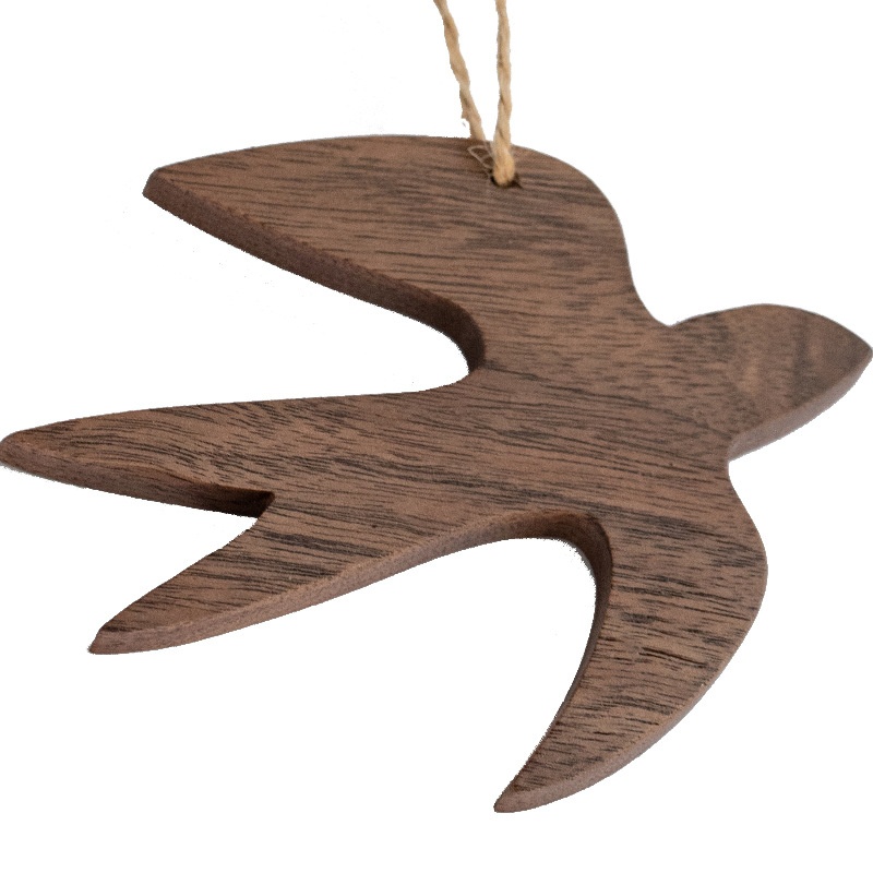 Simple Wall Decoration Japanese Swallow Living Room Wall Decoration Wooden Hanging Pendant Room Wooden Block Pendant