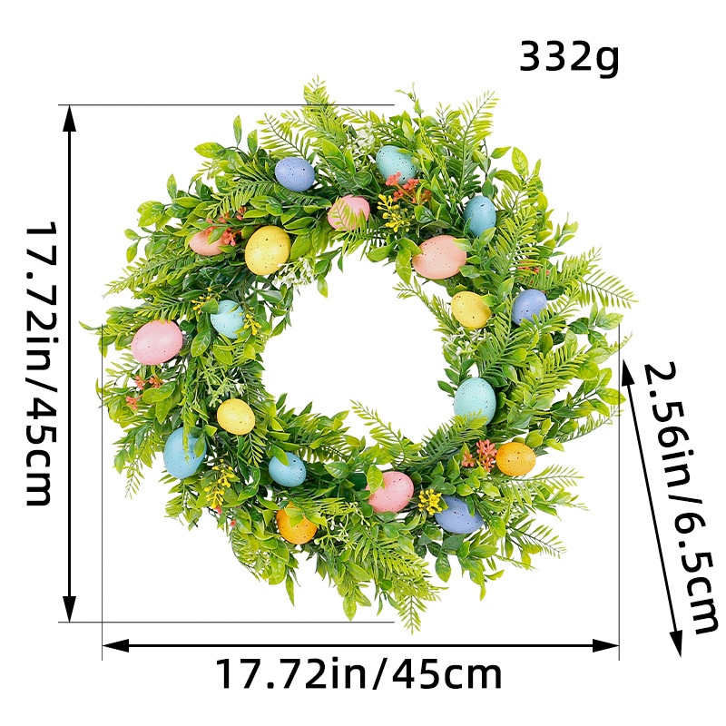 Creative Wreath Decoration Hong Kong Love Easter Egg Wreath Holiday Decoration Door Hanging Wreath