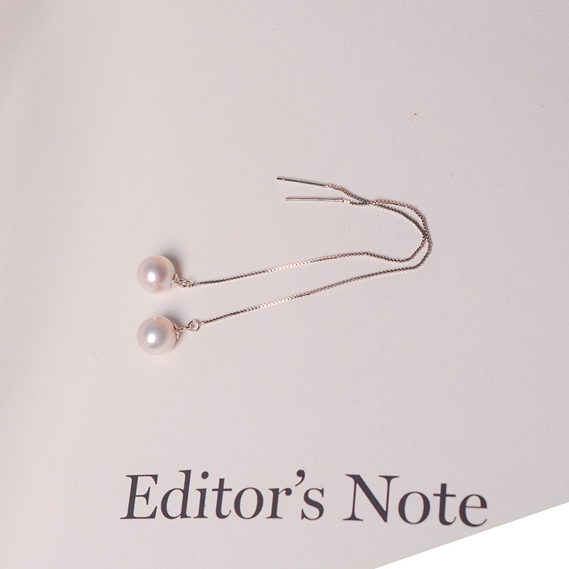 Natural Freshwater Pearl Earrings For Daily Commuting,Versatile,Temperament,Long S925 Silver,Niche,High-end Earrings