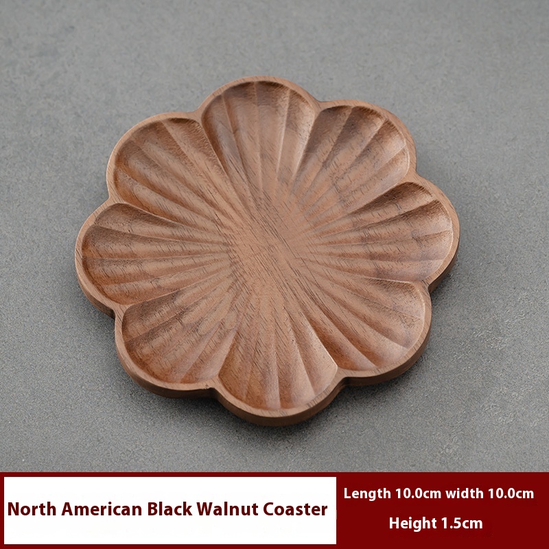 Walnut Tea Coaster Creative Tea Tray Solid Wood Kung Fu Teaulation Mat Zen Pot Base Tea Set Accessories