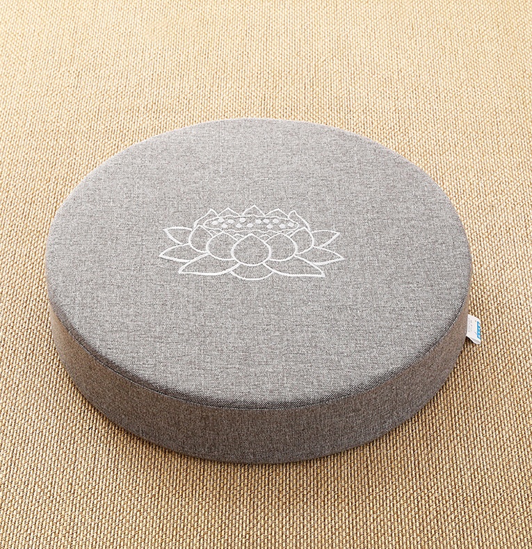 High-end Embroidered Fabric Futon Cushion Meditation Cushion Buddha-worshipping Cushion Chinese Style Kang Table Cushion Single Lotus