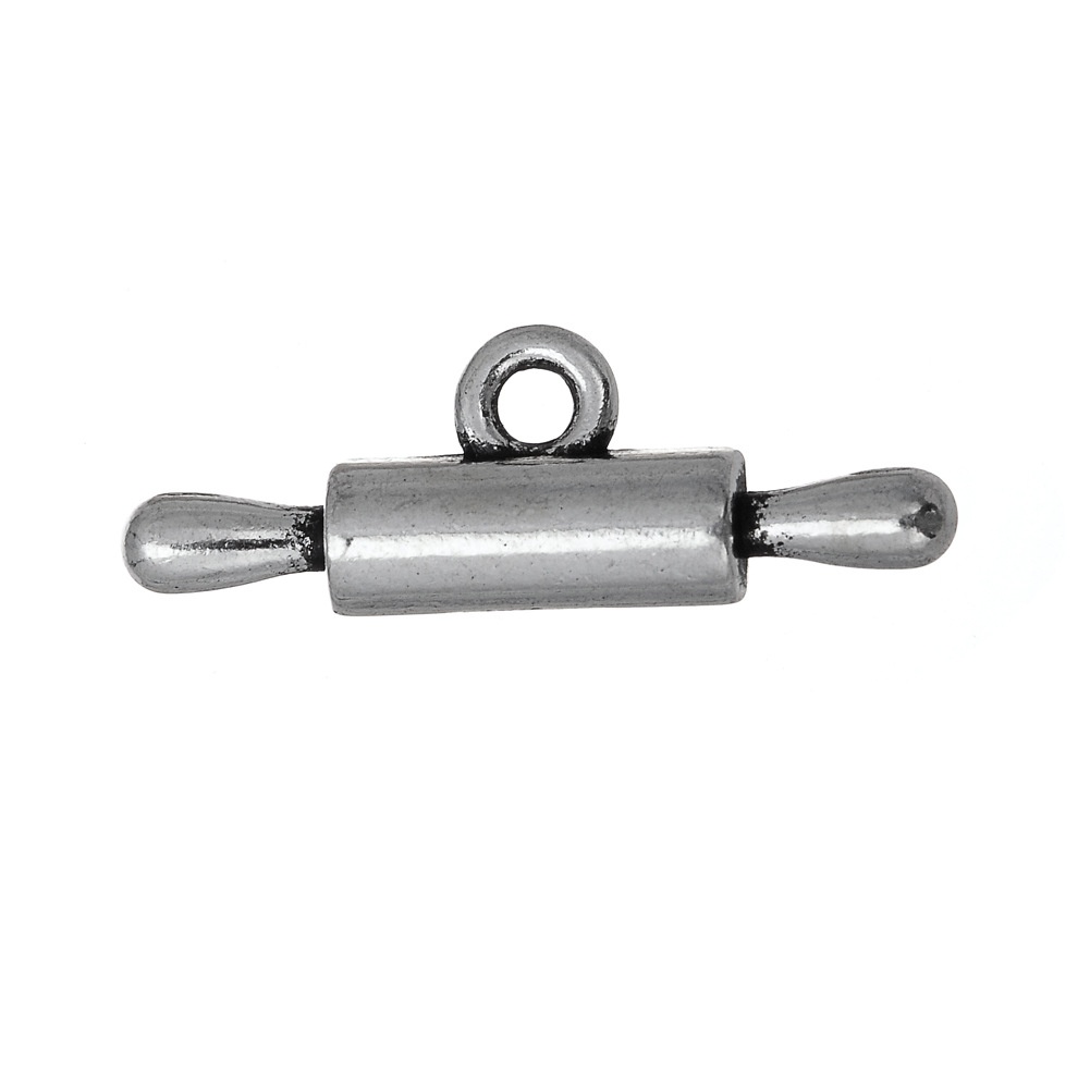 Yiwu E-commerce Small Accessories Hot-selling Antique Silver Alloy Rolling Pin Pendant DIYJewelry Accessories All-match