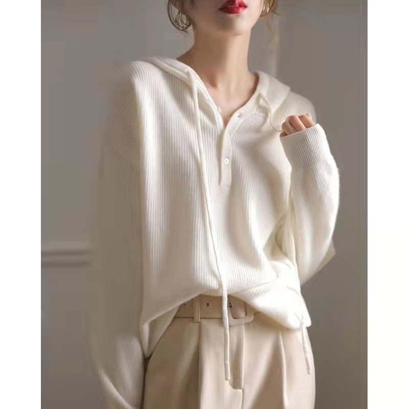 Hooded Sweater For Women Autumn Korean Loose Pullover Lazy Fashion Wool Sweater Sweater For Women