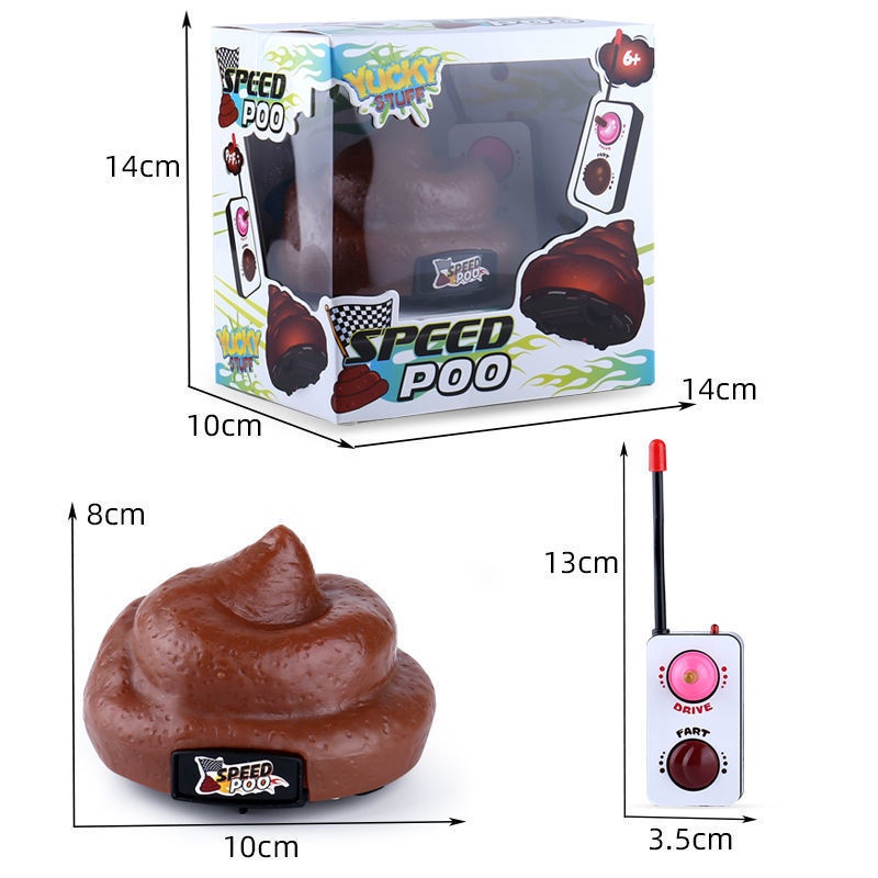Foreign Trade Products,Creative And Unique Simulation Farting Poop,Adult Decompression Trick Toy Remote Control Poop Car