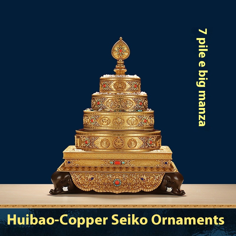 Mandala Plate Brass Imitation Nepal Thirty-seven Piles Seven Gems Eight Auspicious Mandala Plate Man Base Repair Plate Mandala