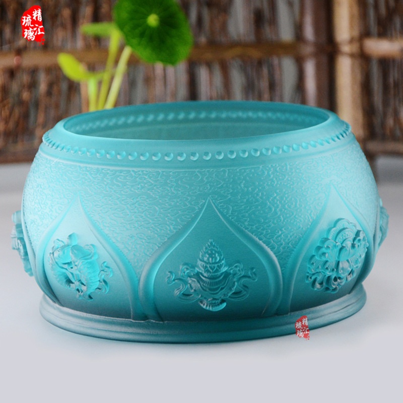 Ancient Glass Incense Burner,Eight Auspicious Buddha In Front Of The Buddha Incense Burner Supplies