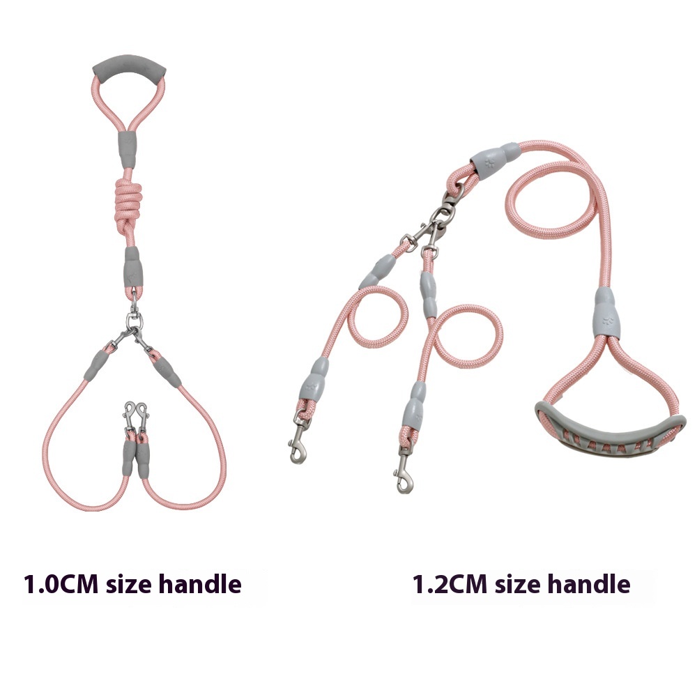 Macaron Foam Handle Dog Walking Leash Double End One To Two Dog Leash Small And Medium Dog Chain Pet Supplies