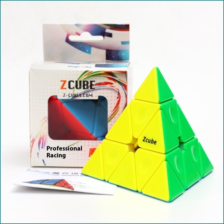 [ZCUBEPyramid Rubik's Cube Colored Concave Dots]Non-slip And Easy To Grasp Version Of The Pyramid Magic Free Stickers