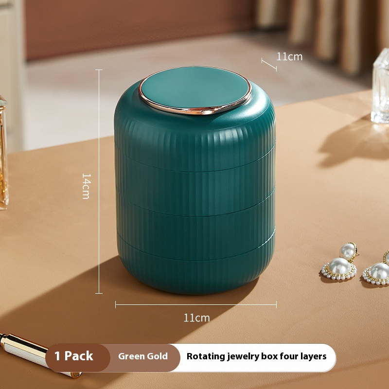 [Hedou]Multi-layer Rotatable Jewelry Storage Box Necklace Earring Jewelry Storage Light Luxury Home Storage Box