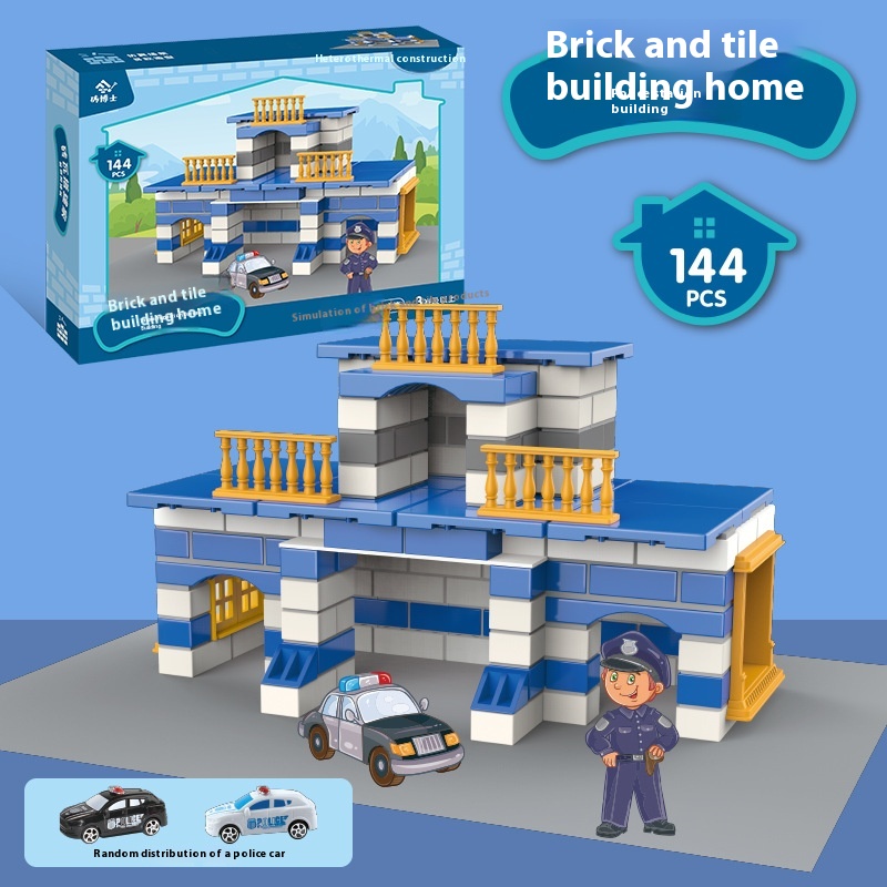 Little Bricklayer Handmade DIYHut Building Villa Simulation Mini Brick Assembly Children's House Building Toys