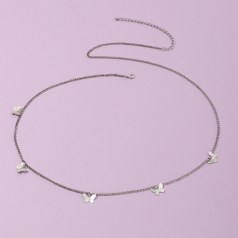 DZ0049 European And American Jewelry Popular Butterfly Body Chain Female Personality Alloy Butterfly Pendant Waist Chain
