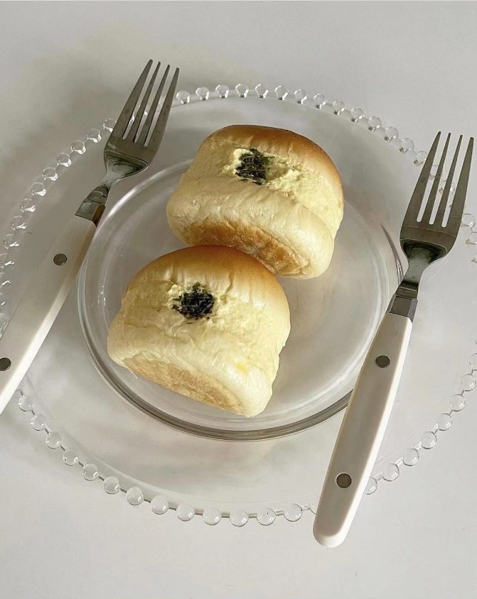 Bolimei Korean Style Glass Plate Blogger Same Snack Plate Dessert Plate Bead Plate Girl Pose