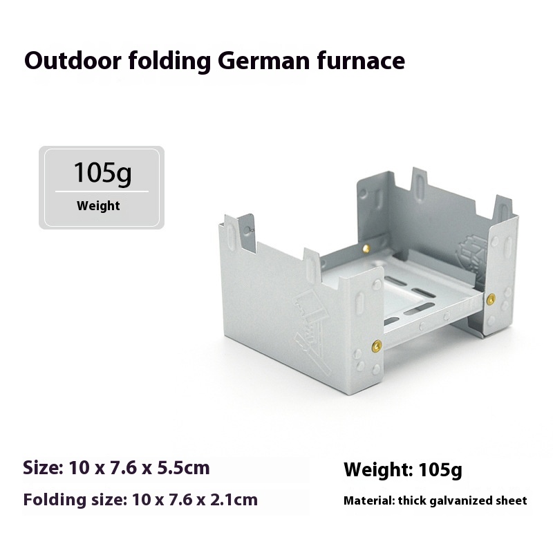 German Outdoor Alcohol Stove Windproof Portable Outdoor Single Camping Dormitory Folding Stove Solid Alcohol