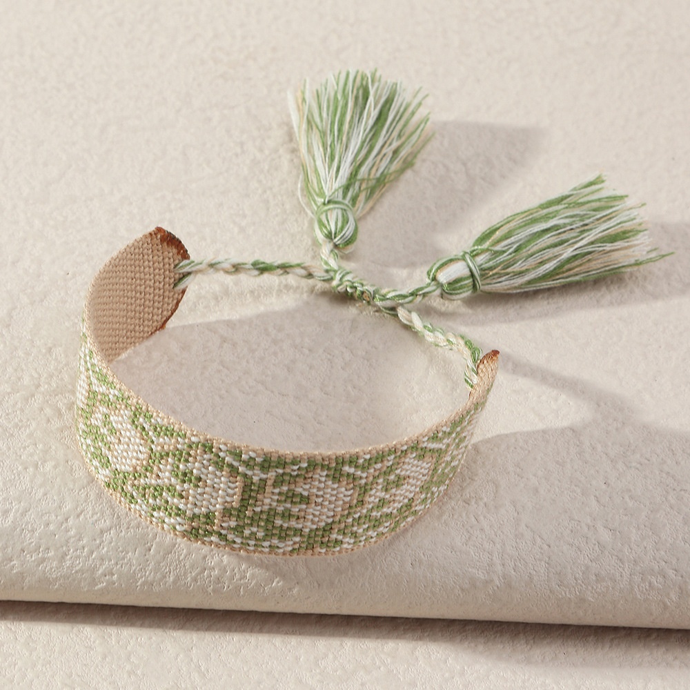 European And American Hand Jewelry Braided Wristband Tassel Embroidery Nepalese Ethnic Style Zhivaniya Bracelet
