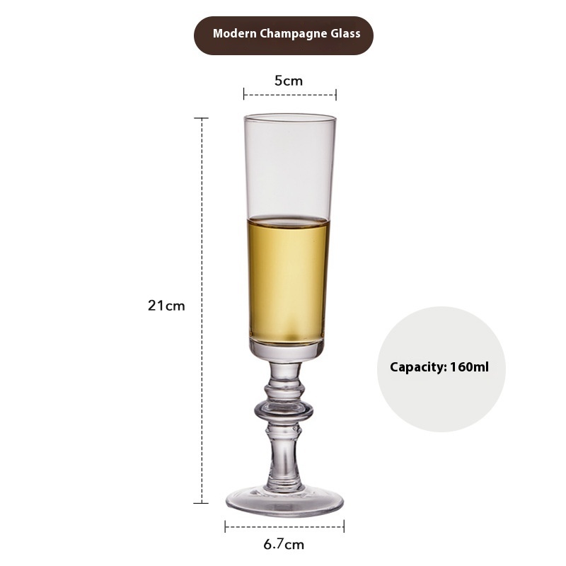 French Retro Niche Goblet Sweet Wine Glass Style Nordic Champagne Glass Medieval Red Wine Glass Foreign Wine Glass