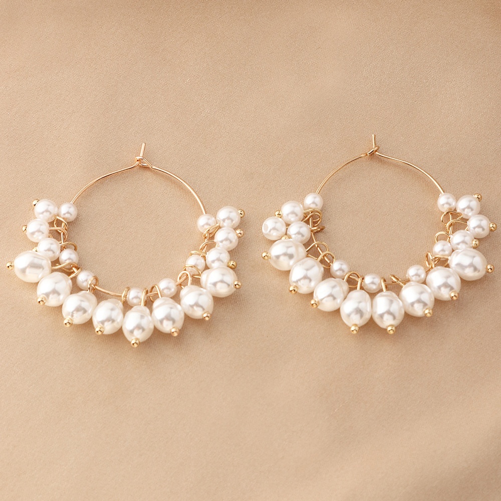 EZ3977 Pearl Earrings For Women,Korean Style,Personality Earrings,Hong Kong Style Tassels,High-end,Internet Celebrity Niche Earrings