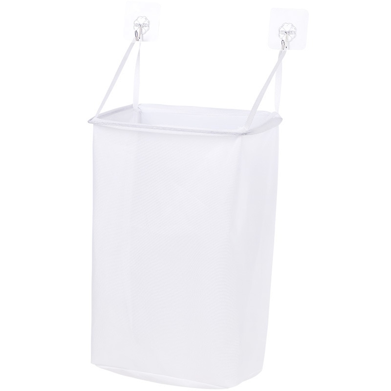 White Wall-mounted Dirty Clothes Basket Bathroom Sticky Dirty Clothes Storage Basket Bathroom Simple Laundry Basket Dirty Clothes Basket