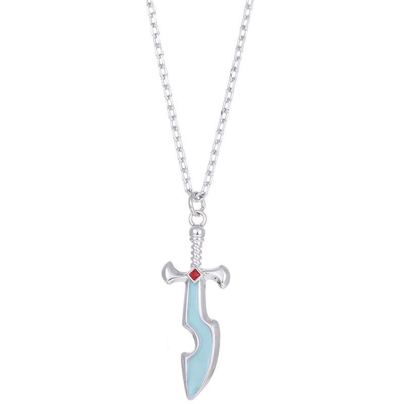 Kenjie King Of Glory Game Equipment Golden Holy Sword Necklace Copper Drip Oil Double-sided Three-dimensional Effect Necklace Processing