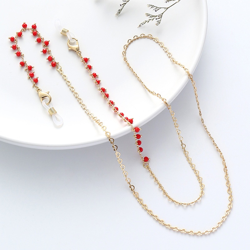 KJEuropean And American Ruby Love Chain Multi-function Glasses Chain Mask Chain Airpods Bluetooth Headset Processing