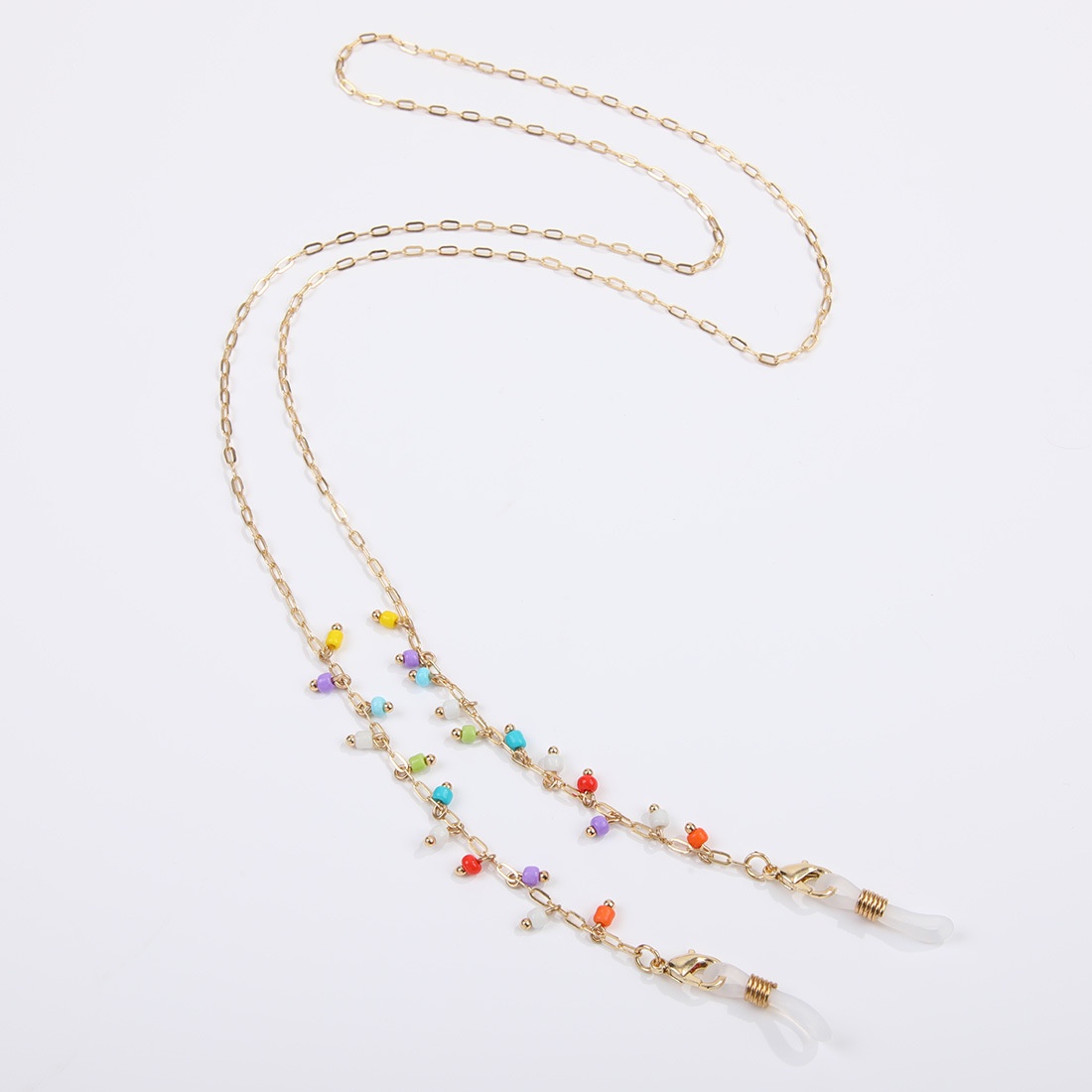 Kenjie European And American Mixed Color Rice Beads Detachable Glasses Chain Mask Chain Airpods Bluetooth Headset Anti-lost Chain