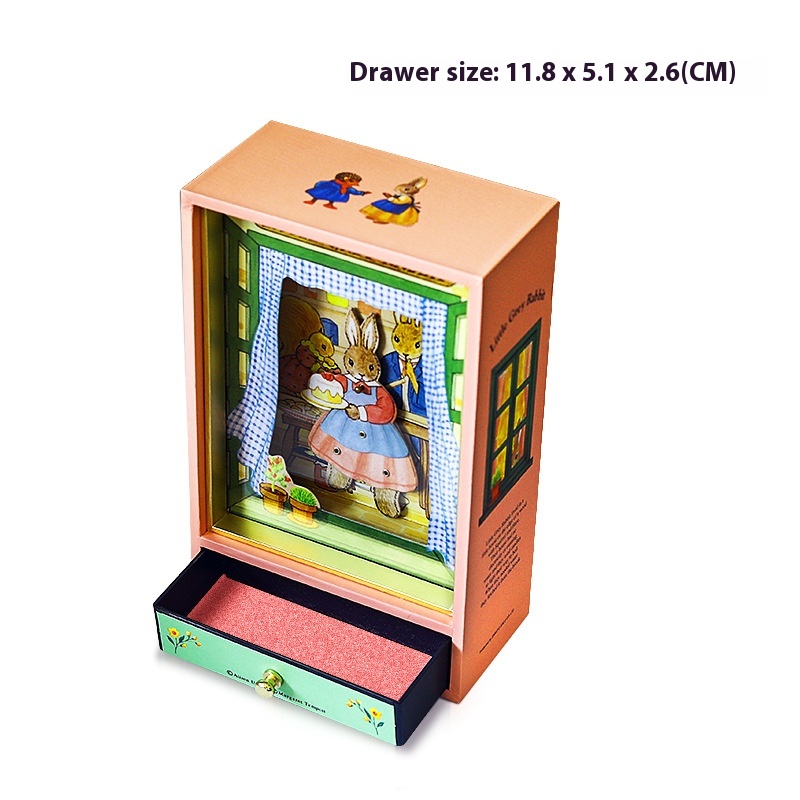 Creative Little Gray Rabbit Peripheral Music Box Children's Boy And Girl Birthday Gift Clown Music Box Children's Day Send Children