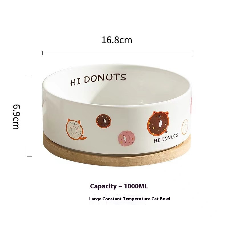 Cat Bowl Constant Temperature Heating Ceramic Bowl Pet Dog Bowl Winter Drinking Water Cat Food Bowl Water Dispenser Dog Drinking Water Pet Supplies