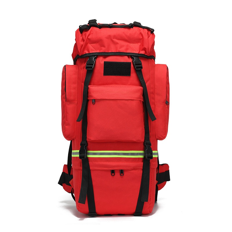 Disaster Rescue First Aid Kit65 LLarge Capacity Backpack Outdoor Hiking Mountaineering Earthquake Fire Fighting Backpack